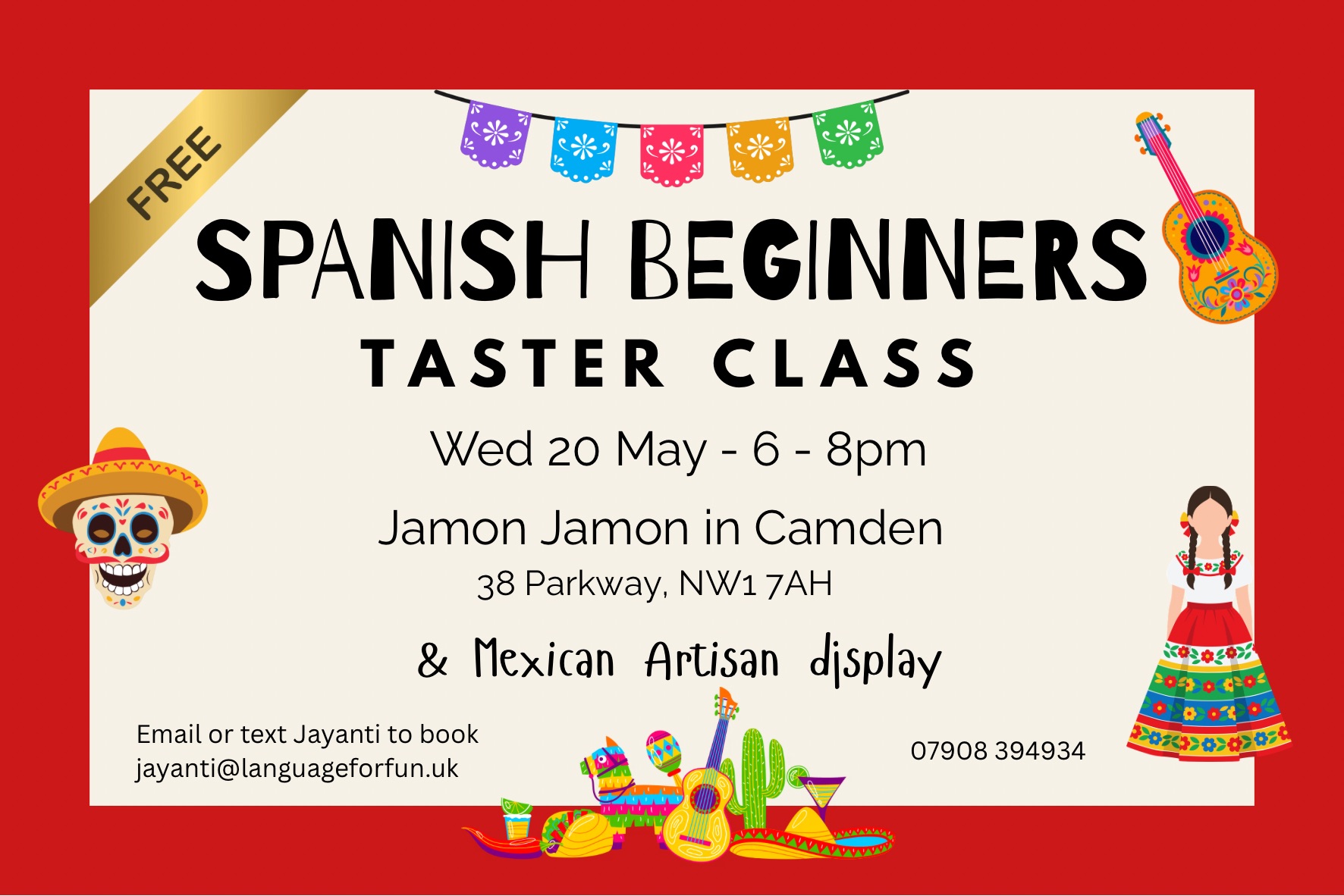 Free Beginners Spanish Taster Class at Jamon Jamon in Camden