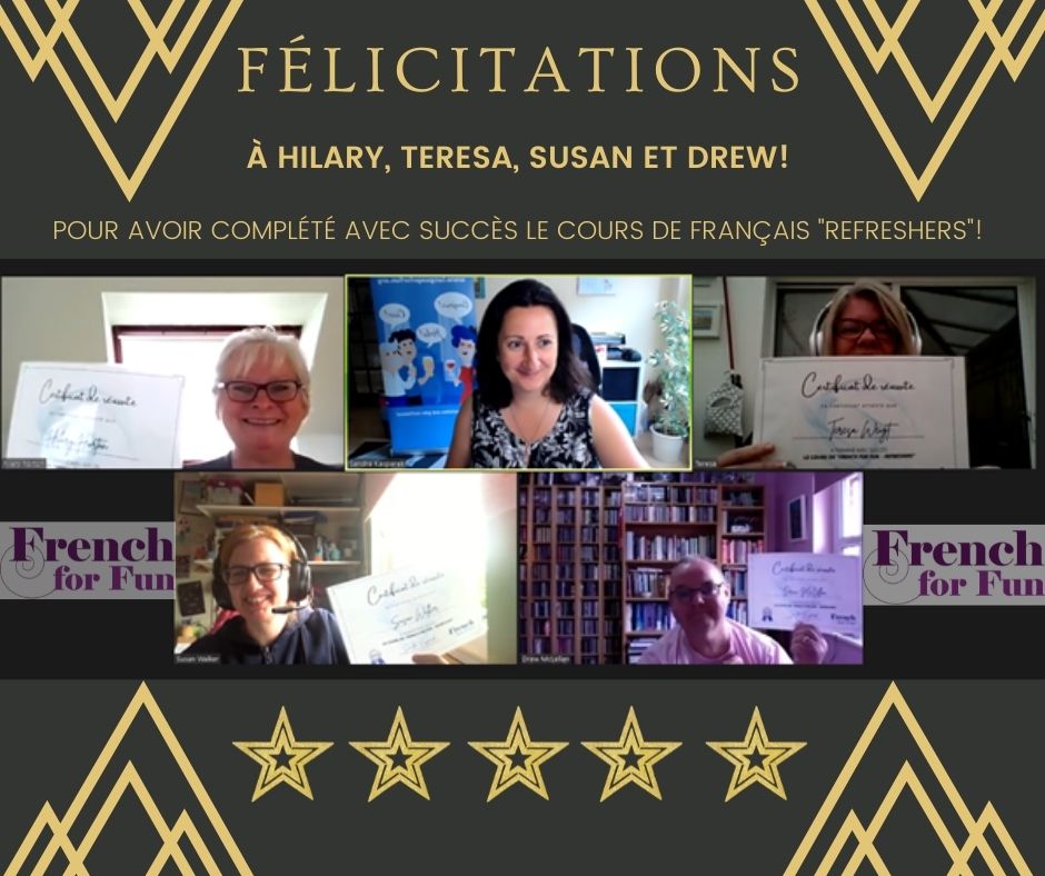 CONGRATULATION TIME AT FRENCH FOR FUN !